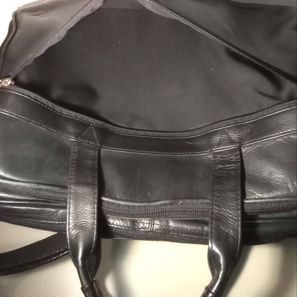 Vintage Wilson Leather Unisex Briefcase Laptop Bag Travel Work Shoulder Strap